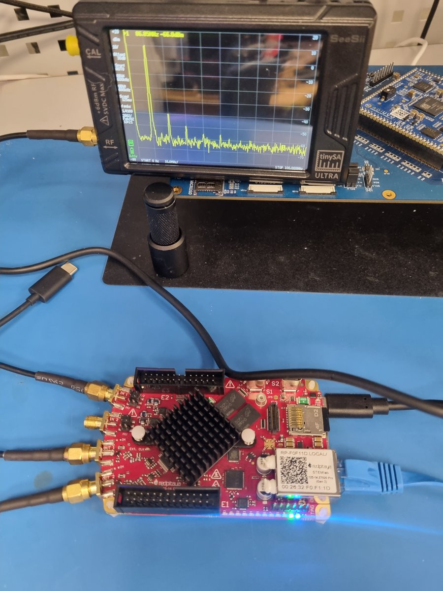 ATaylorFPGA's tweet image. Fun with the Red Pitaya Gen2 and Tiny Spectrum Analyser Ultra.