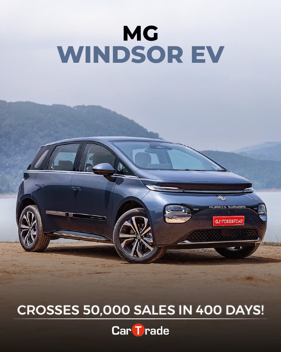 The MG Windsor EV has smashed past 50000 sales in just 400 days, making it one of the fastest growing electric crossovers in India. That is some serious EV momentum.

Are you surprised by how quickly it climbed the charts?

 #mgwindsorev #mgmotors #mgindia #ctnews #cars