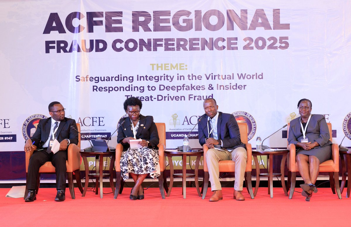 TheosBarham11's tweet image. The panel discussion is now underway on Cultivating Integrity and Collaboration to strengthen policy and public awareness in the fight against fraud! 

The esteemed participants are sharing insights:
#ACFEUganda| #ACFE3rdRegionalConference