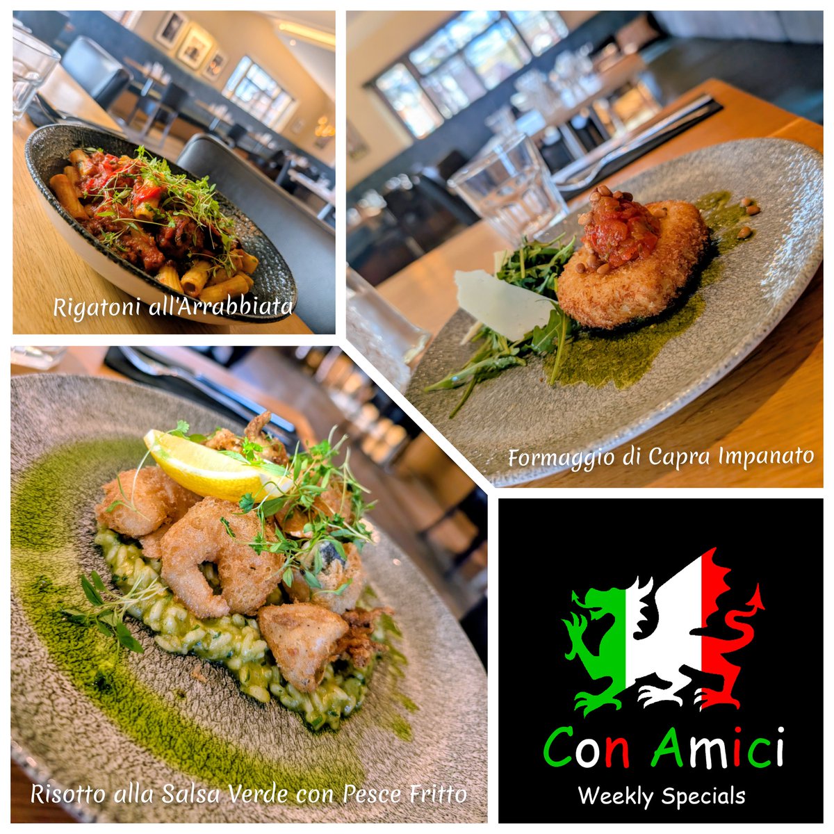 Con Amici Weekly Specials  #Italianfood #Denbigh #NorthWales #weeklyspecials