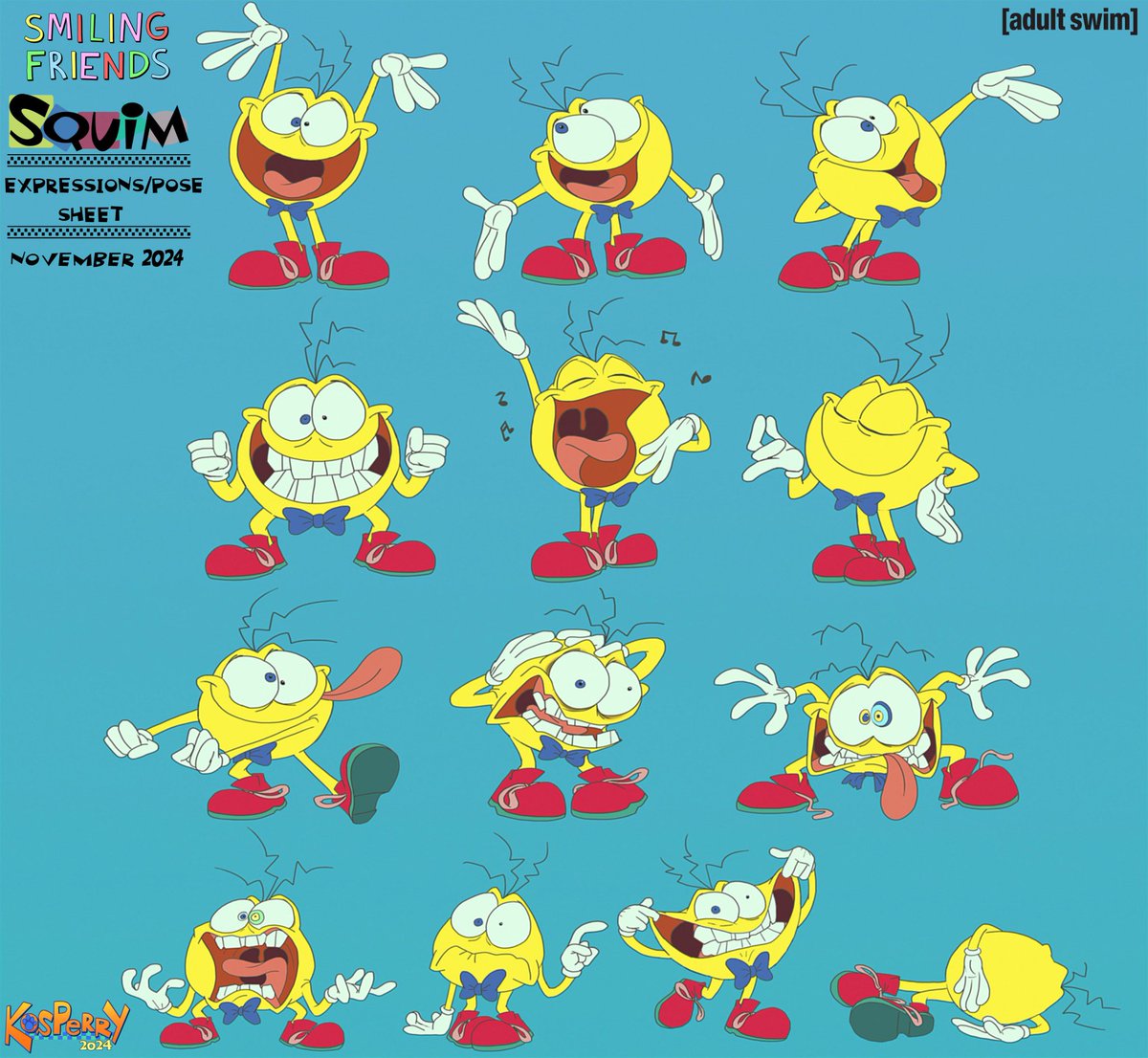 SBarkalit's tweet photo. I've redrawn Squim, a positive character from Smiling Friends. #smilingfriends #kosperry #squim @Kosperry https://t.co/DFxrN7B5E9