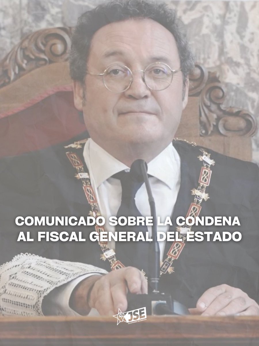 JSE_ORG's tweet image. COMUNICADO DE LAS JSE SOBRE LA CONDENA AL FISCAL GENERAL DEL ESTADO.