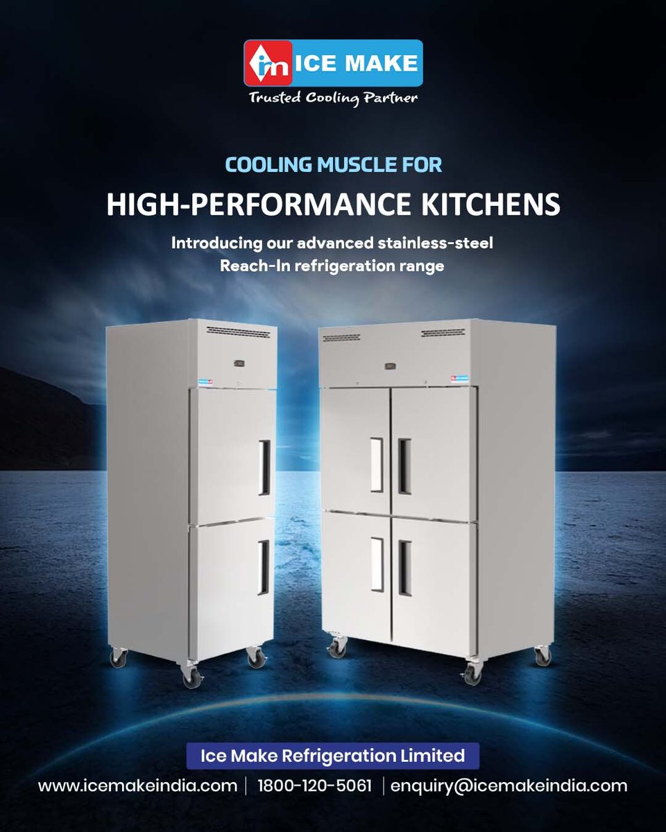 IceMakeRef's tweet image. Keep perishables perfectly preserved with Bharat Refrigerations’ Cold Room. Designed for hotels, food processing units, and pharma industries, it ensures consistent cooling, optimal hygiene, and maximum storage efficiency — because every product deserves a home of freshness.