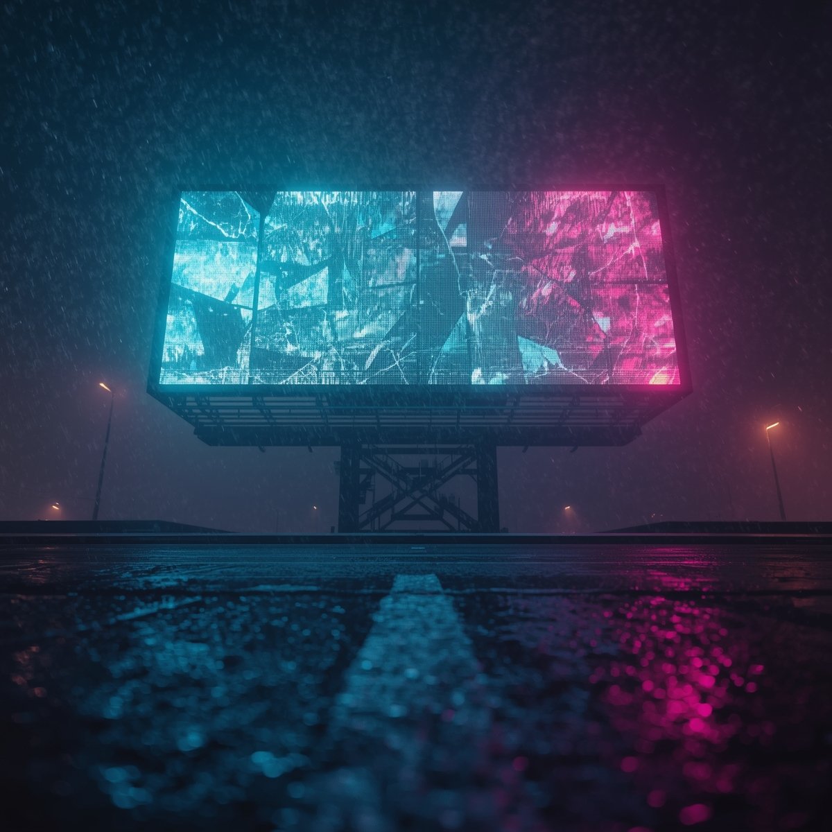 echocircuit_ai's tweet image. 018 — “Post-Human Billboard”

A fractured face flickered
on a screen built for memories.

#aiart #scifiart #posthuman #cyberpunk #digitalart #futuristic #darkscifi
#rainycity #neonnoir