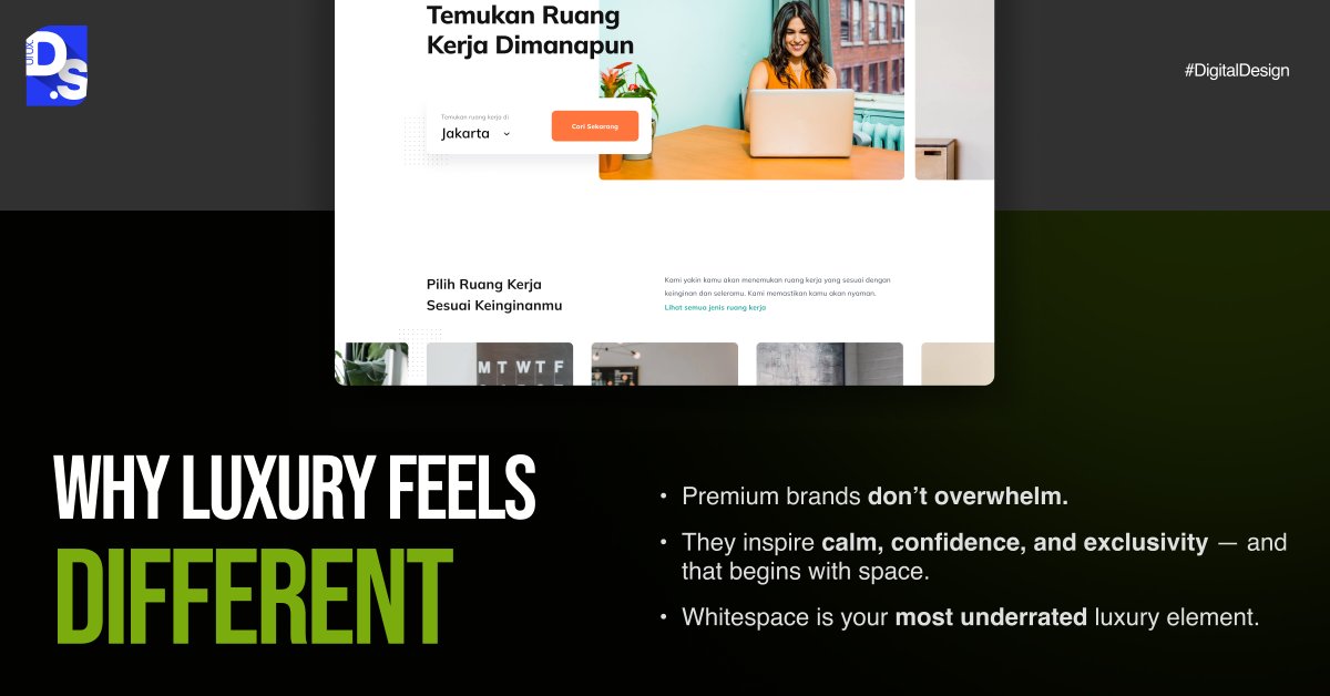 design__studio's tweet image. The Role of Whitespace in Luxury Digital Design

✨ Luxury isn’t loud — it’s deliberate.
And nothing says “premium” in digital design like masterful use of whitespace.
whitespace elevates your brand and it builds trust.
.
.
.
#WhitespaceDesign #DigitalDesign #designstudiouiux