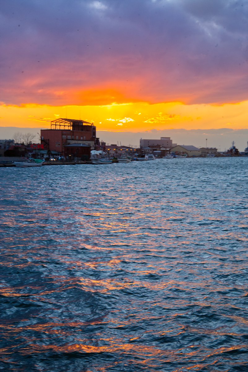AP版 ⭐️大本靖 夕日の釧路川 ☆木版画 北海道 版画 世界三大夕日の街釧路POSTCARD 2022 12枚セット（ケース入