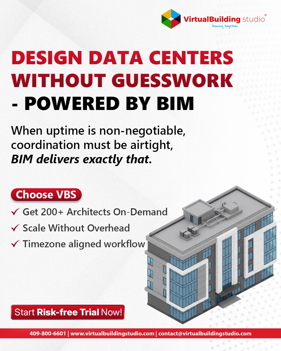 vbsglobal's tweet image. Data centers don’t forgive sloppy coordination.
 
When power + cooling paths get tight, you need more than drawings, you need clarity.
 
They clean up the chaos and keep everyone working from one accurate #BIM model.
 
Get in Touch! lnkd.in/d-UwBidi