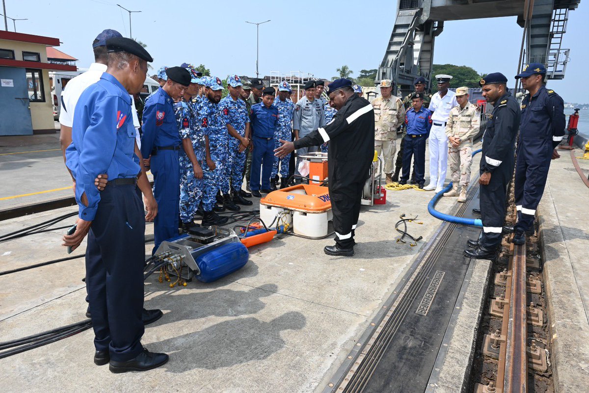 IndiaCoastGuard's tweet photo. Strengthening regional synergy & #MaritimeCooperation. 32 personnel from 13 Friendly Foreign Countries #FFCs completed the three week Maritime Law & Operations Course at @IndiaCoastGuard Training Centre #CGTC #Kochi, under the #ITEC initiative of @MEAIndia. Concluded on 21 Nov 25 with a valedictory ceremony, the course covered #SearchAndRescue, #GMDSS, #BoardingOperations, #MaritimeLaw & #PollutionResponse. A testament to #India’s commitment to capacity building, maritime safety & collective growth, reinforcing its role as a reliable maritime partner in the region.
#CapacityBuilding #MaritimeSecurity