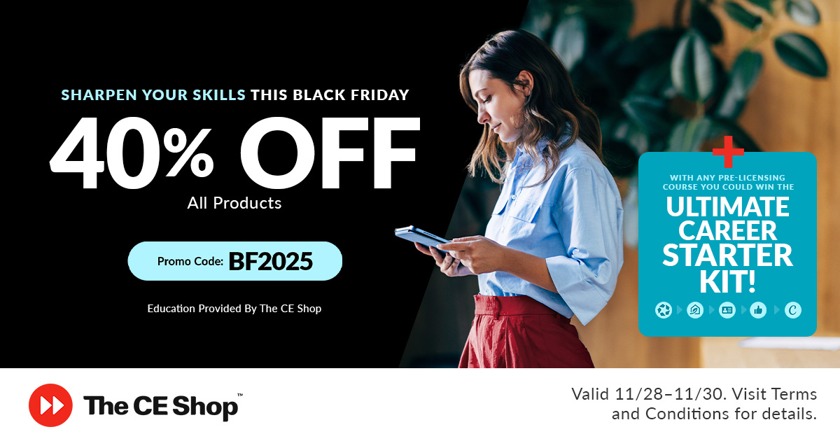 EasternCTAOR's tweet photo. Take 40% off your Licensing and Continuing Education courses when you visit https://t.co/YI4Uxk2AUU and use promo code BF2025 at checkout. PLUS enter to win The Ultimate Career Starter Kit when you purchase a pre-licensing course.

🗓️ Offer valid 11/28/25–11/30/25. Don’t miss it! https://t.co/VEcxgpuuZz