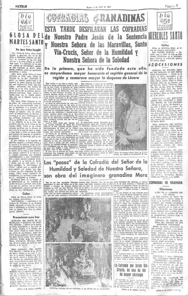 #SabíasQué❓️| El último testimonio gráfico conocido del Señor de la Humildad portando nimbo es la fotografía que sirviese de portada para el extinto Diario Patria en la edición del 4 de abril del 1944. Hace de este hecho, más de 81 años. (1/3)

#LaCañilla #100AñosDeRealejo