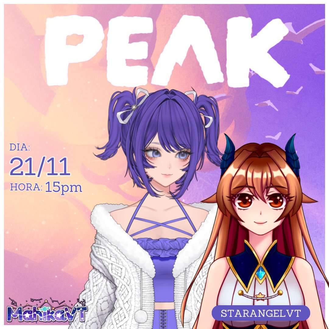 ✨UNA CITA CON <a href="/StarAngelVt/">StarAngelVT✨⭐ ||Vgen comm open</a> ✨
Hoy la llevare a mi cerro!
📅Hoy
⏰15:00pm
📍twitch.tv/mahikavt
📍twitch.tv/starangelvt

Psdt: Crees que le gustara la caminata?😳
#Peak #VTuber #MahikaVT