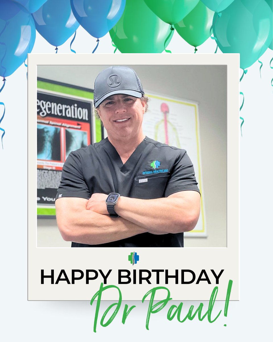 Integra_Health_'s tweet photo. This guy right here! 💪🎈
Happy Birthday Dr. Paul... the reason why our patients keep coming back smiling! We all adore you! 😘🎈

#HappyBirthdayDrPaul #IntegraHealthcare #DrPaul #BirthdayBoy #CovingtonChiro #Chiropractor #Chiropractic #InjuryChiropractor #TeamIntegra https://t.co/Lhdp9hoAdG