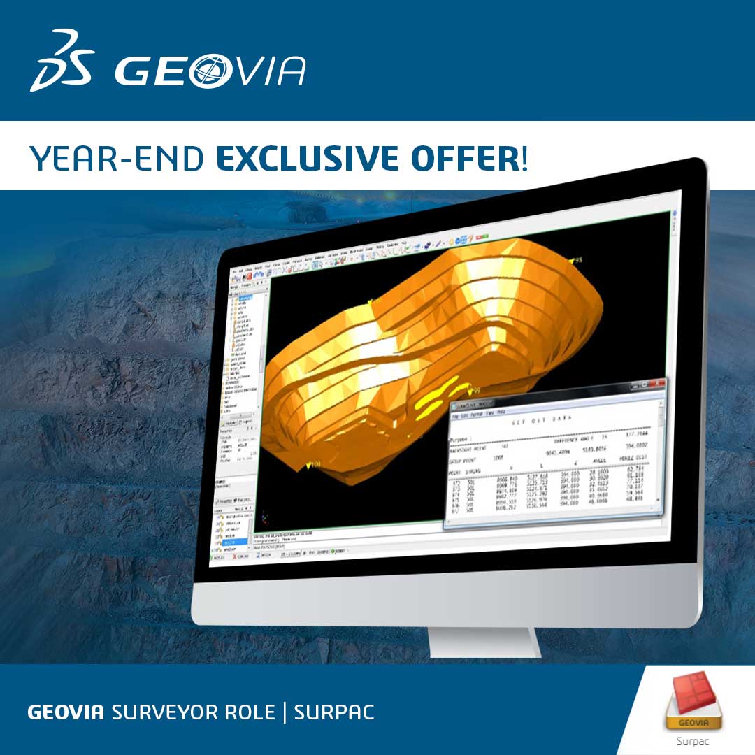 3dsGEOVIA's tweet image. 🎉 Wrapping up the year with something BIG!

🤩 Until December 31, level up your mine planning, design, and operations with exclusive offers on select GEOVIA #Surpac roles. Contact your sales rep. or email GEOVIA.info@3ds.com to grab this limited-time offer!