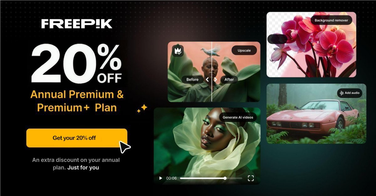 Freepik Premium+ offer