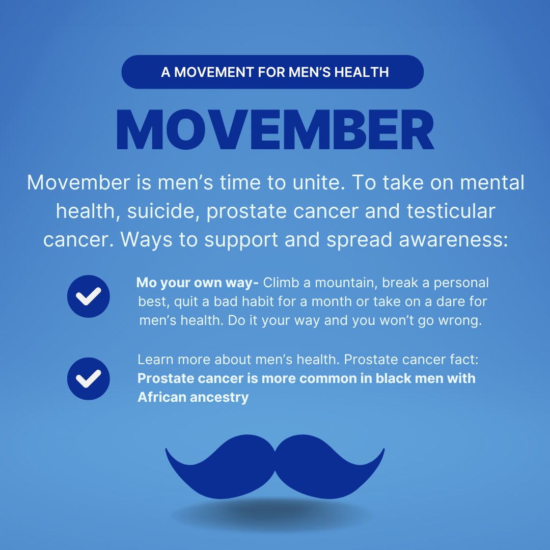 Movember is a time to start important conversations about men’s wellness. By raising awareness, we can encourage more men to take charge of their health.

Learn more about our Men's Health Institute at bit.ly/47IHVjj