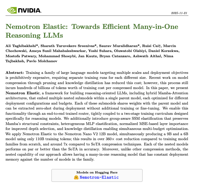 Nemotron Elastic paper
