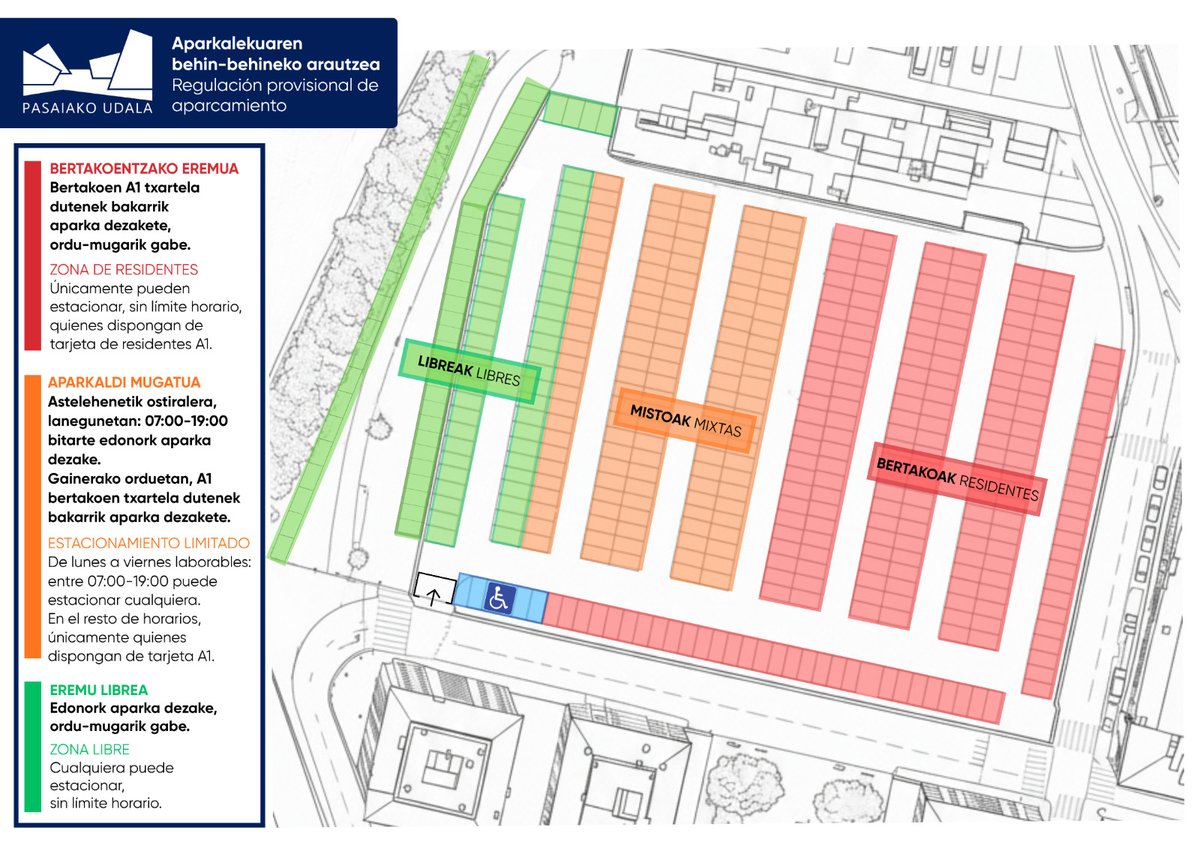 pasaiakoudala's tweet image. 🅿️Antxoko Luzuriagako aparkalekuan plaza libre gehiago jarri ditu Pasaiako Udalak.

🚗Bertakoek parking osoan aparkatzeko aukera izaten jarraituko dute, eta gauetako lehentasuna mantenduko dute.

🚶‍♀️🌳Erreka ondoko oinezkoen gunea ere ordenatuko da.

➡ Albistea:…