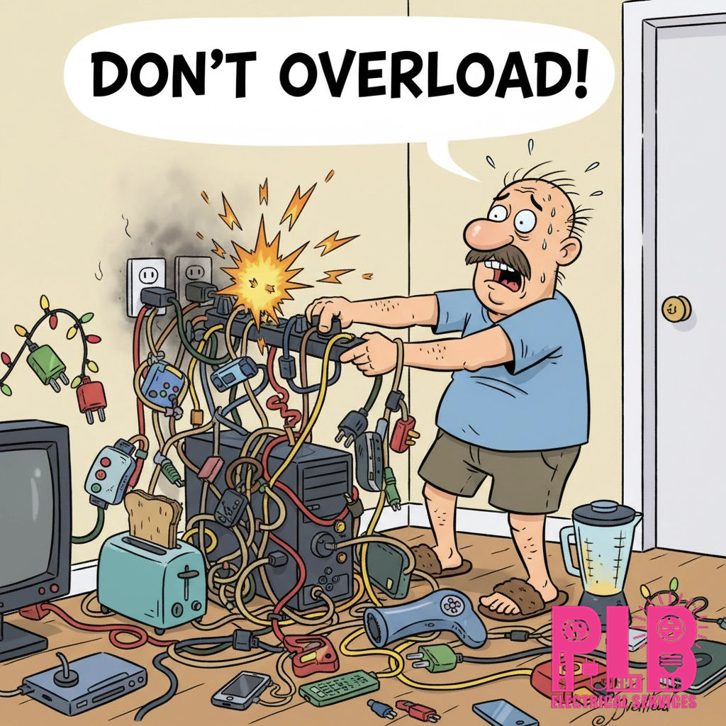 PlugLight's tweet image. Raise your hand if you&apos;ve ever played &quot;how many things can fit on one outlet&quot; 🤦‍♂️! Pro tip: Avoid the octopus effect: spread out your plugs, save your circuits, save your day. Stay safe, stay powered! #PlugLightBulb #ElectricalFails
