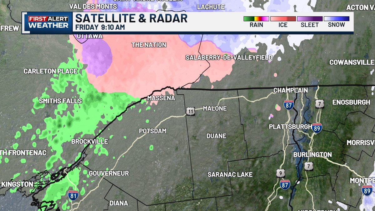 wcaxweather's tweet image. Pockets of freezing rain possible in northern New York!

We&apos;re tracking some freezing moving through and just north of northern New York. We could see pockets of freezing rain through mid-morning. This could lead to slick spots, mainly around and north of route 11.