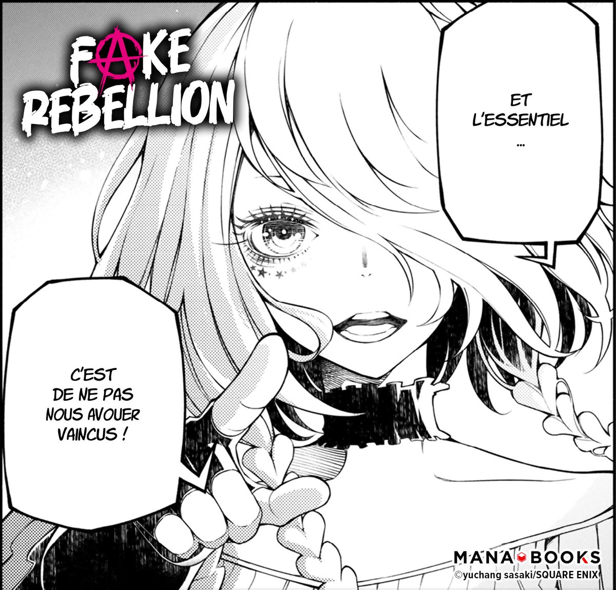 Mana_Books_'s tweet image. "L'essentiel, c'est de ne pas nous avouer vaincus !" 
Accepter d'être traité comme un déchet en échange d'un morceau de pain... ce n'est pas une vie. 

Alors que la révolte commence le 8 janvier avec "Fake Rebellion" 💪

👉  Sortie simultanée des tomes 1 &amp;amp; 2