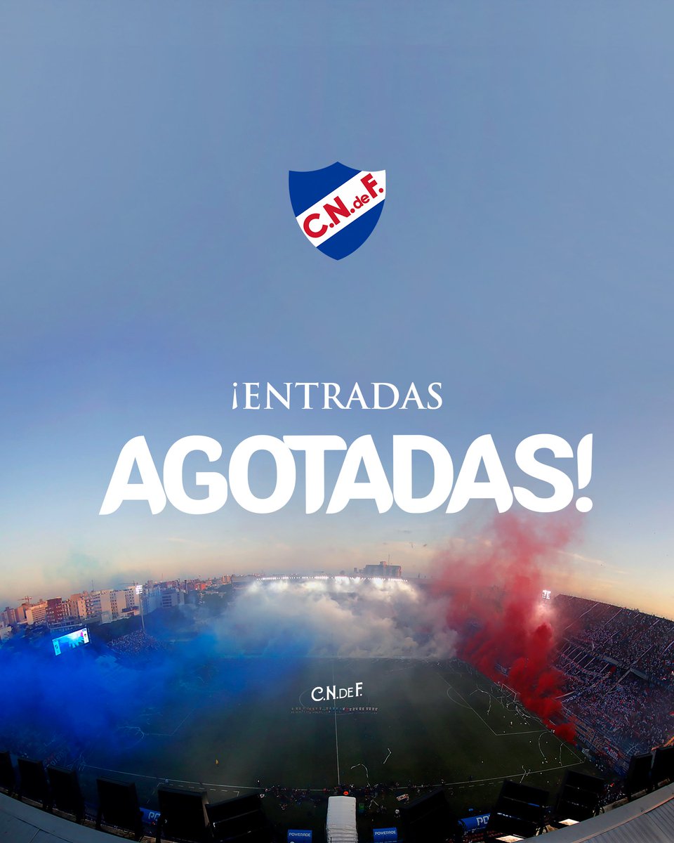 Nacional's tweet image. ENTRADAS AGOTADAS 🔵⚪️🔴