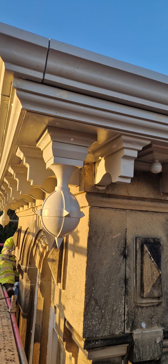 It's a beautiful thing and very satisfying to see this grand roof back to its former glory :)