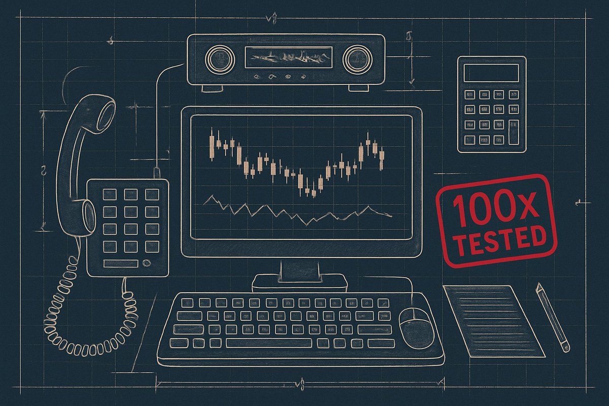 JCPinilla's tweet image. Seu setup  é um castelo de areia? A maioria dos Traders opera na base da esperança. O profissional opera na base da EVIDÊNCIA. Backtesting não é opcional, é a prova de fogo do seu sistema.Aprenda a validar seu setup em 4 passos. 🧵👇#Backtesting #TradingSystem #AnaliseTecnica