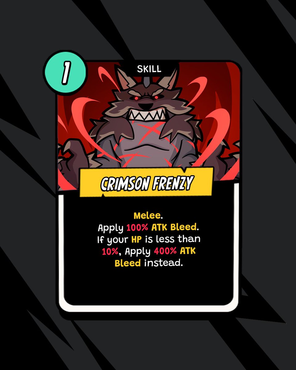 Creating a deckbuilding game means LOTS of skill cards. Here’s a look at one of our cards from sketch to final illustration! 🐺🩸

#montabi #indiegame