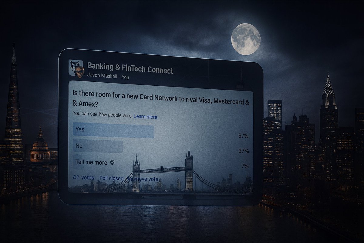 Jason_Maskell's tweet image. I asked a question in the Banking &amp;amp; FinTech Connect group and 57% agreed and 7% wanted to know more.

linkedin.com/posts/maskellj…