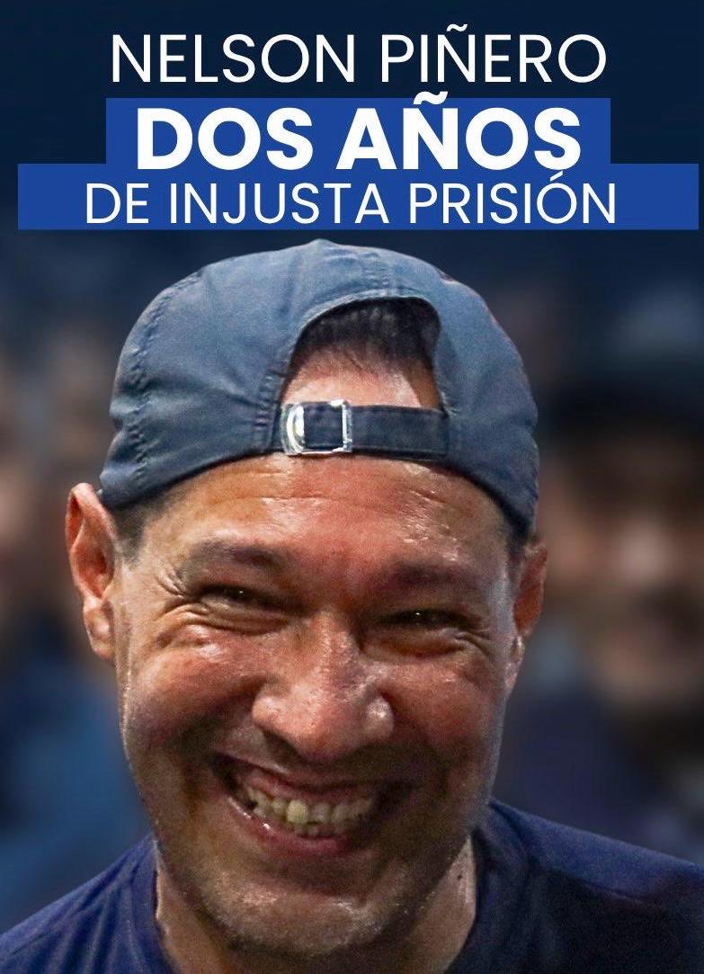 Hoy se cumplen dos2️⃣años de la injusta detención
de
NELSON PIÑERO
privado de su libertad de manera arbitraria por ejercer un derecho fundamental a expresar sus opiniones.

En febrero de este año, Nelson fue condenado a 15 años de prisión.
#LiberenANelson 
#OpinarNoEsDelito