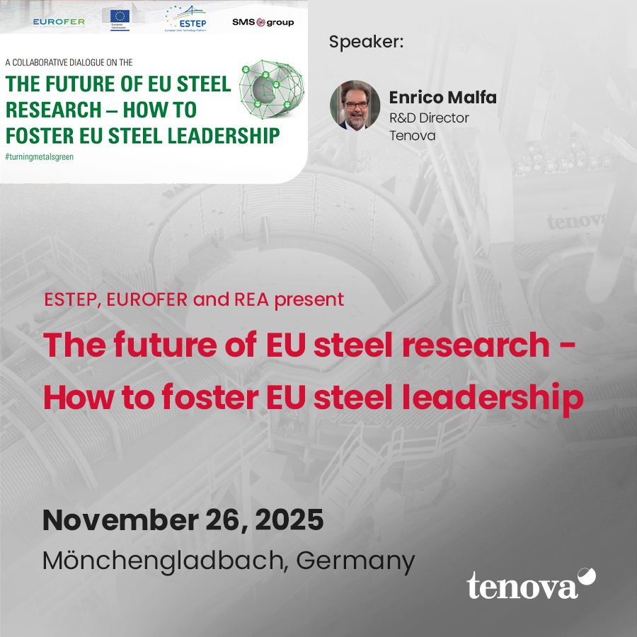 Nov 26, we’re at “The Future of EU Steel Research” in Germany to discuss innovation, decarbonization, and sustainability in Europe’s steel industry. Proud to contribute to the path toward low to zero-emission steel and a more competitive, circular future👉 tenova.com/newsroom/upcom…