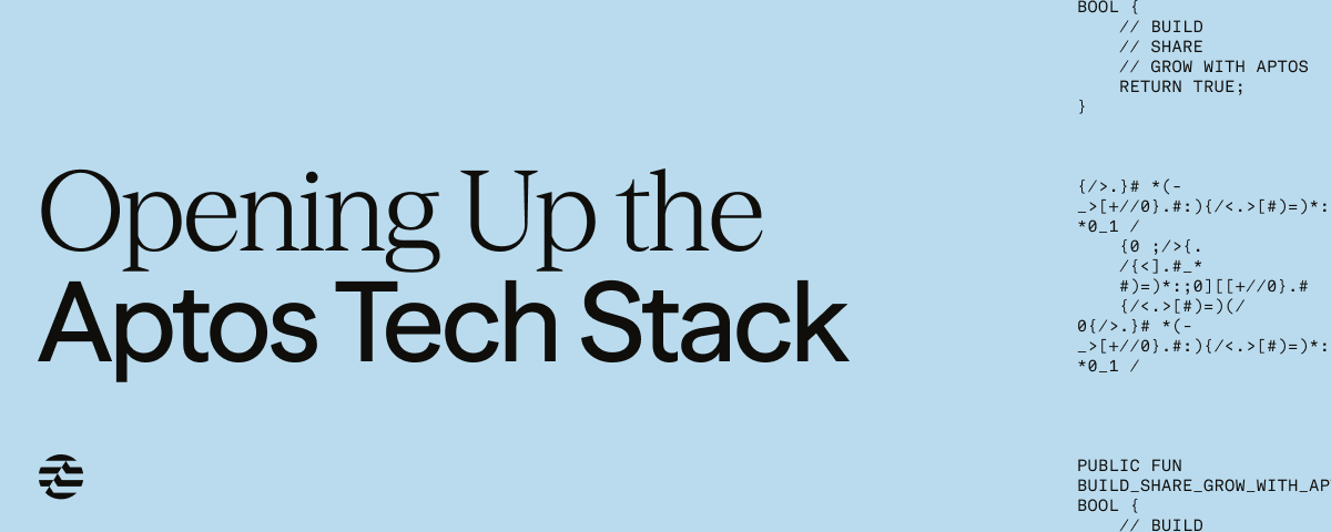 The New Aptos Tech Stack: Innovation-Forward, Ecosystem-First
