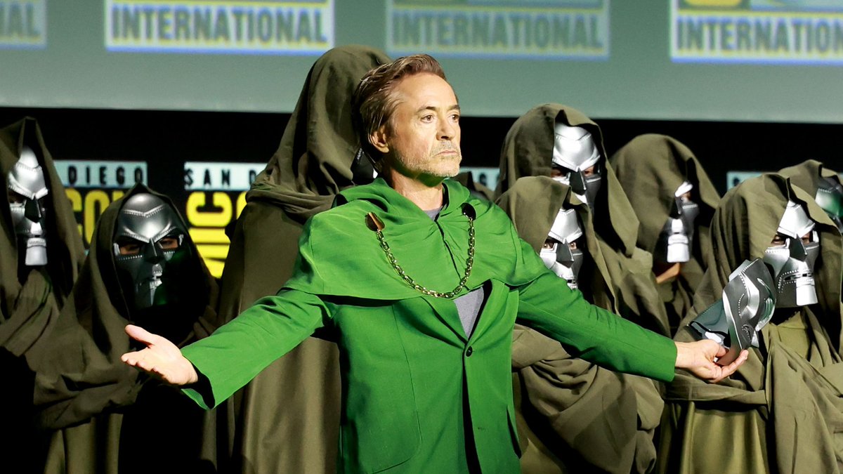YourNews_K's tweet photo. I keep hearing that RDJ’s Doctor Doom is shaping up to be one of Marvel’s strongest villains in years. If the whispers are true, we might be looking at a performance that reshapes the entire MCU. ⚡️😈 https://t.co/8llq9NR9tq