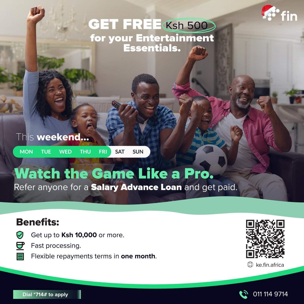 kefinafrica's tweet image. ⚡ KSH 500 CASH ALERT! ⚡

Refer for a Salary Advance Loan → Get Ksh 500.
It’s that simple. Fund your weekend fun! 🍿🥤

Dial 714# now!

#Ksh500Challenge #ReferAndEarn #InstantCash #Mobilemoney