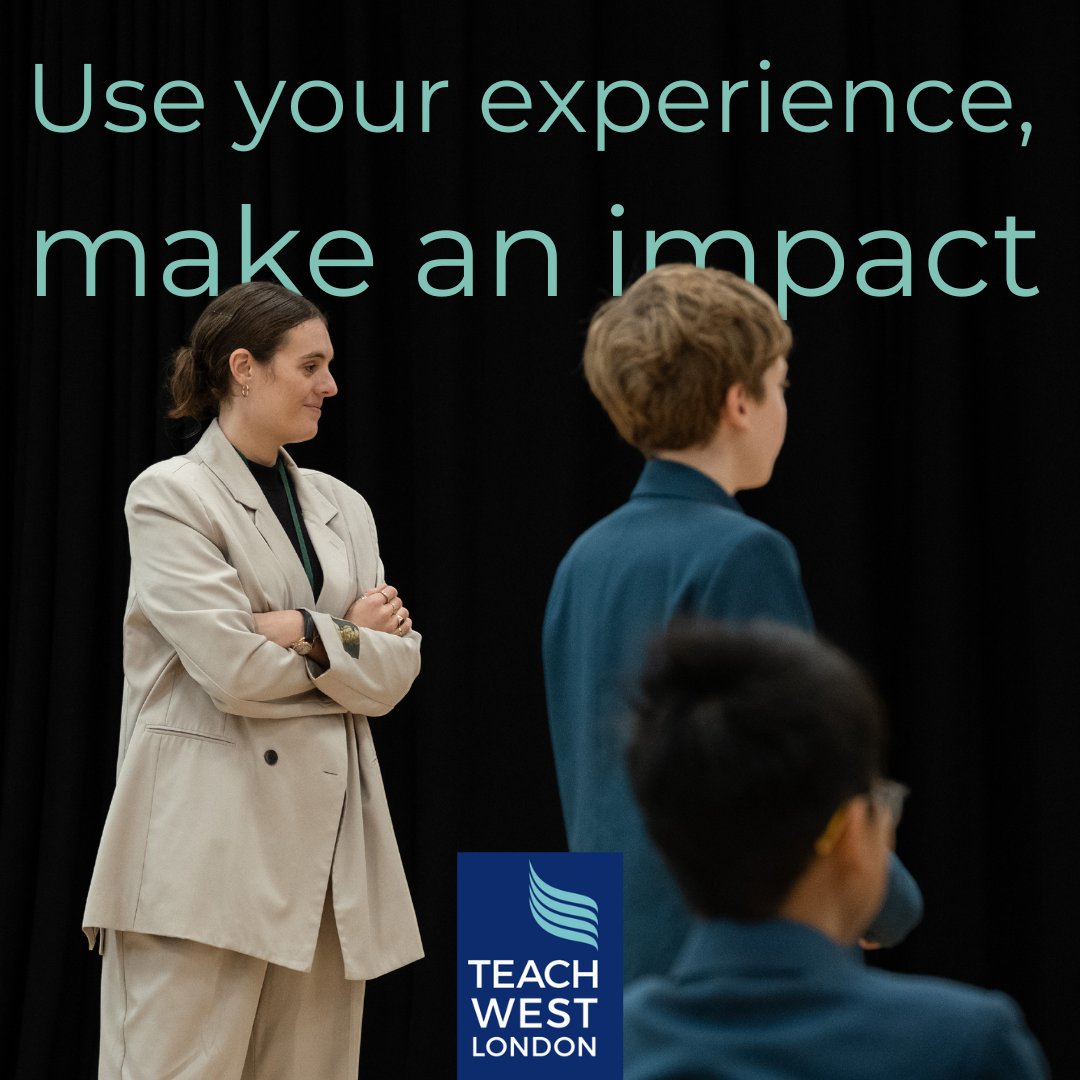 teachwestlondon's tweet image. Thinking about switching careers? 💼

At Teach West London, our tailored teacher training programme helps you apply your unique experience and skills to make a difference in young lives. Step into teaching from September 2026 and start shaping the future🌍
teachwestlondon.org.uk/news/2024-12-1……