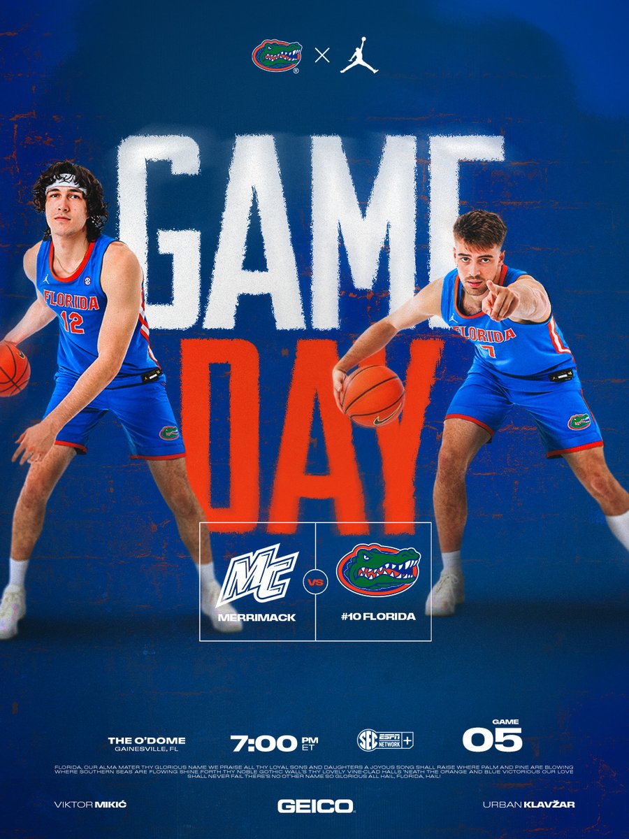 back in the dome

📍 O'dome
🆚 Merrimack
@ 7pmET

#GoGators | <a href="/GEICO/">GEICO</a>