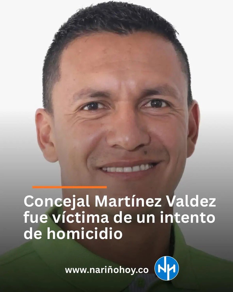 eravelasco's tweet photo. En el municipio de La Unión el concejal Jhon Alexis Martínez fue víctima de un intento de homicidio. Rechazo de manera contundente este ataque contra su vida y contra el proceso político y social que lidera en el norte de Nariño. 

A las autoridades competentes les exijo tomar las medidas correspondientes para proteger la integridad del concejal Martínez. 

A la @DefensoriaCol le pido su acompañamiento para proteger los derechos de los liderazgos sociales y políticos del norte de Nariño y, si corresponde, la emisión de la alerta correspondiente; a la @FiscaliaCol le solicito iniciar cuanto antes las investigaciones que permitan dar con los responsables de estos hechos y a la @UNPColombia le solicito garantizar tomar las acciones que garanticen la integridad del concejal. 

Exigimos garantías para la vida y el ejercicio político en Nariño. @MarnIris @petrogustavo