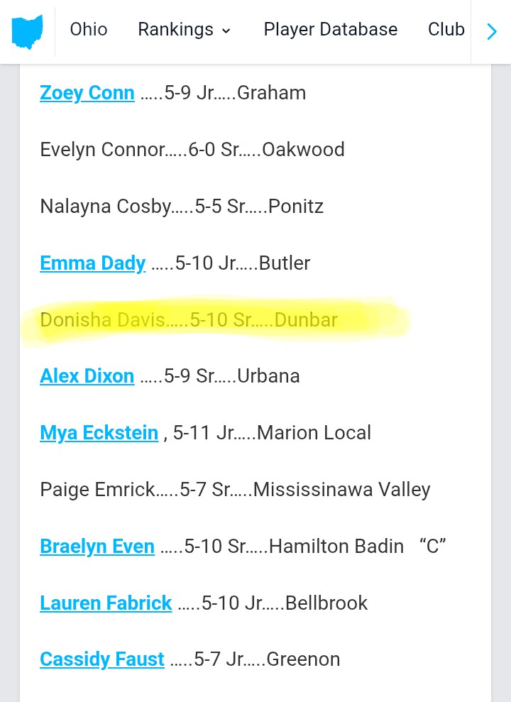 Big ups to Donnie Davis for being recognized as one of the Super 60 of Miami Valley/Top 125 in the Dayton area!Led the STATE in rebs last season!Ranked #14 in the Nation in rebs-17.7rpg, #1 in Ohio! Thank you <a href="/JDabbs86/">Jim Dabbelt</a>  and <a href="/PrepGirlsHoops/">Prep Girls Hoops 🏀</a> Hoops for the recognition of Donisha!