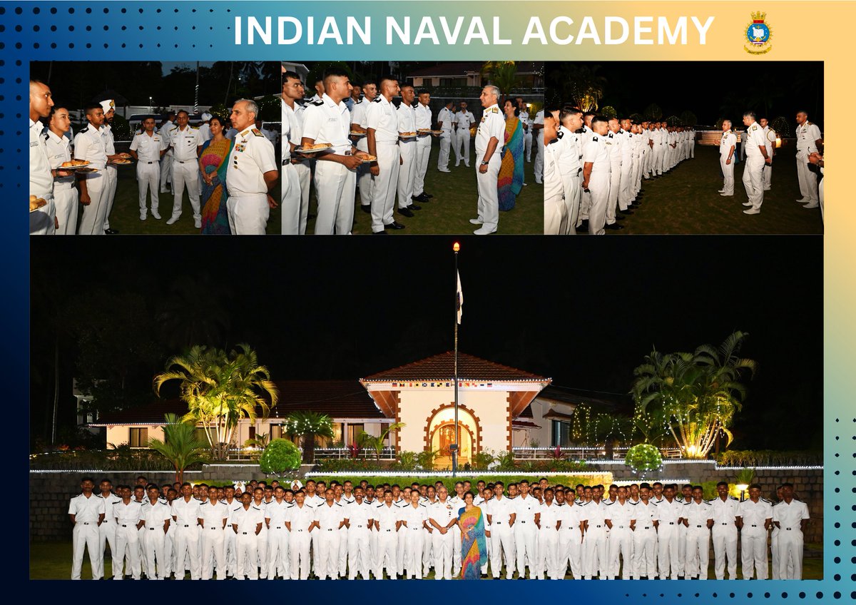 IN_NavalAcademy's tweet image. Where Traditions Inspire Tomorrow’s Leaders !
Trainees of the passing-out courses interacted with the #Commandant, INA at Ezhimala House, where they imbibed views on #leadership, #professional growth and life at sea. The gathering offered valuable insights, broadened their…