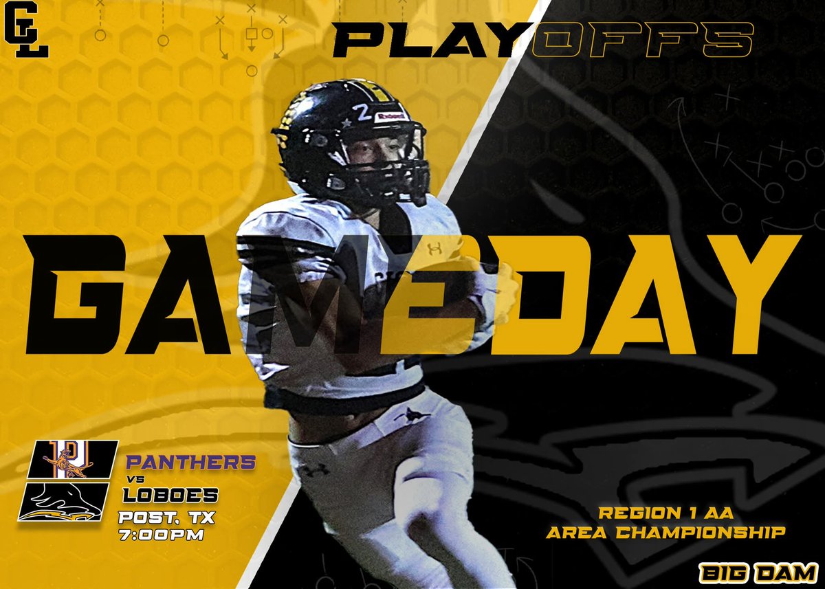 ⚫️🟡GAMEDAY!🐺🏈
🏆Area Championship🏆
🆚️: Panhandle Panthers
🏟 Jimmie Redman Memorial Stadium (Post,TX)
🎟 $5 Adults/$3 Students AT THE GATE
📻 KATX 97.7FM 
📱💻 FTLGRADIO.COM 

<a href="/BCHsports/">BCH Sports</a> <a href="/codycoil/">Big Country Blitz</a> <a href="/BigCountrySport/">Evan Ren</a>