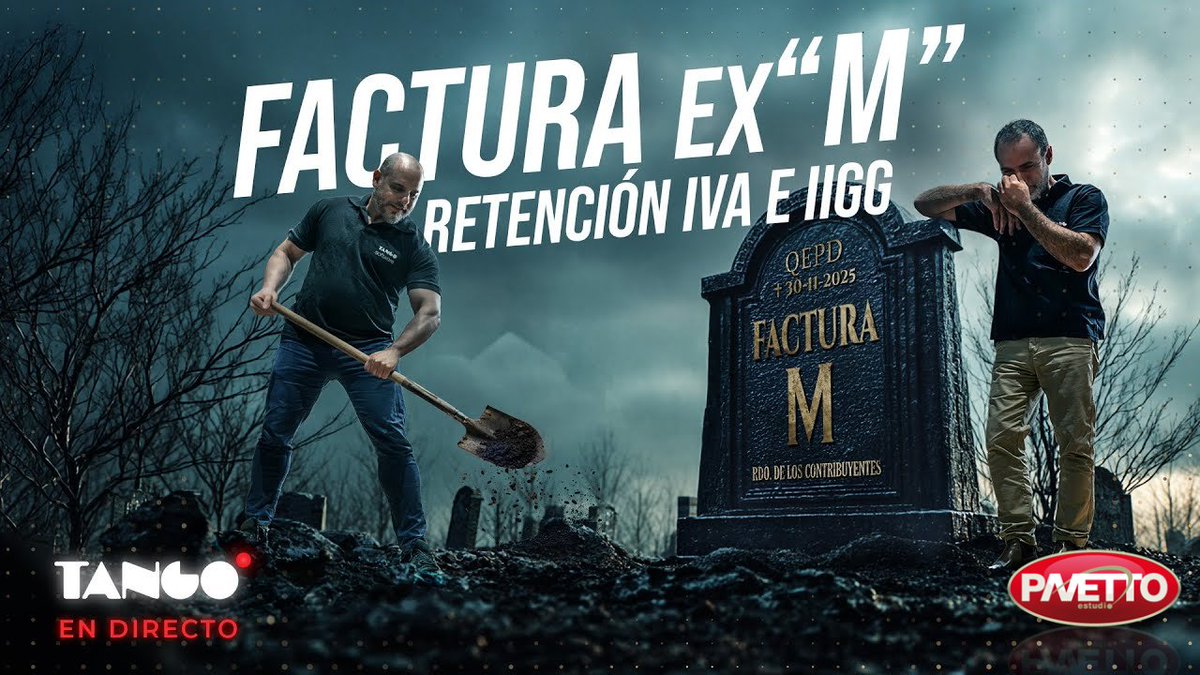ESTUDIOPAVETTO's tweet image. ⏱️ RG 5762 en 30 segundos: 👋 chau comprobantes &quot;M&quot;
 Nuevo esquema + nuevas retenciones IVA/Ganancias. Todo lo que necesitas saber para seguir operando sin fricciones.
👉 Mirá el video completo en nuestro canal de YouTube: youtube.com/watch?v=vnFS2H…

 #TangoSoftware #TangoGestion