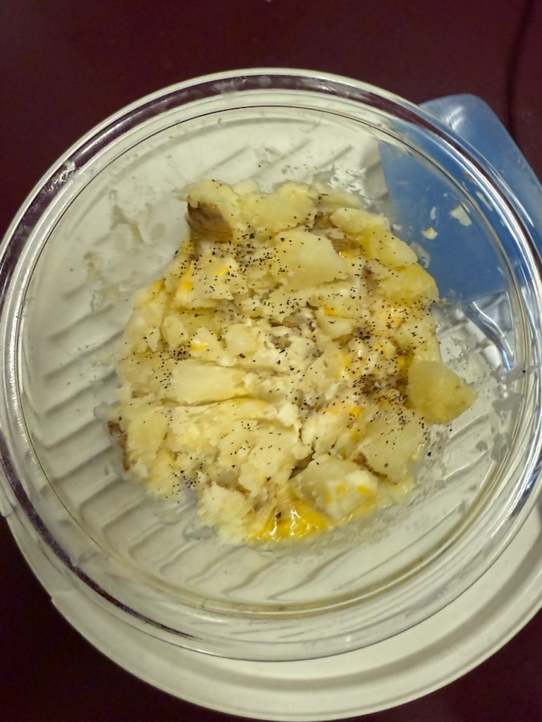 Students made twice baked potatoes and breakfast burritos today!