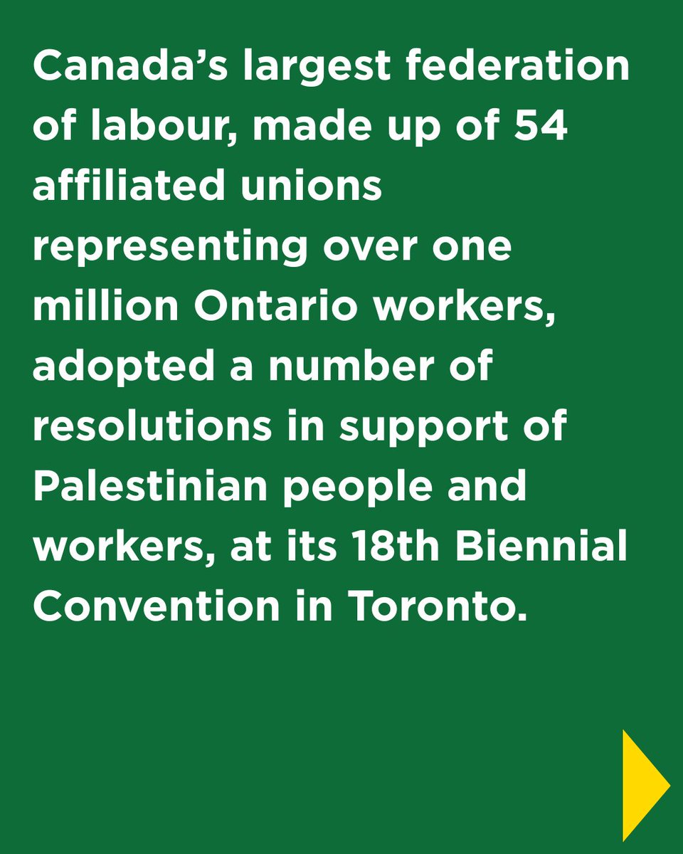 PalestineLabour's tweet image. VICTORY: Ontario Federation of Labour (OFL), Canada’s Largest Federation, Adopts a Hot Cargo Resolution. #canlab #Solidarity 🧵