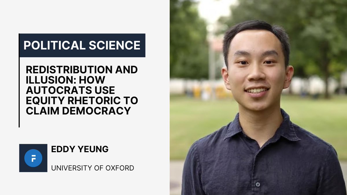 Can appeals to social equity allow authoritarian regimes to cloak themselves in the language of democracy? <a href="/EddySFYeung/">Eddy Yeung</a>, <a href="/UniofOxford/">University of Oxford</a>, <a href="/Politics_Oxford/">Oxford Politics and IR</a> discusses: faculti.net/redistribution… 
#politicalscience