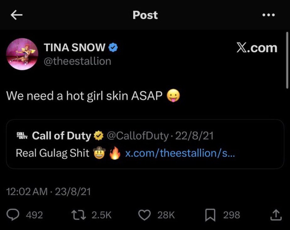 hatebaxx's tweet image. she asked for the skin btw