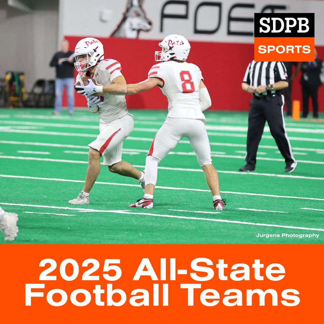 The South Dakota Football Coaches Association has chosen its 2025 All-State high school football teams. #SDpreps 

⏬Tap the link to see who made the team⏬
sdpb.org/sports-rec/202…