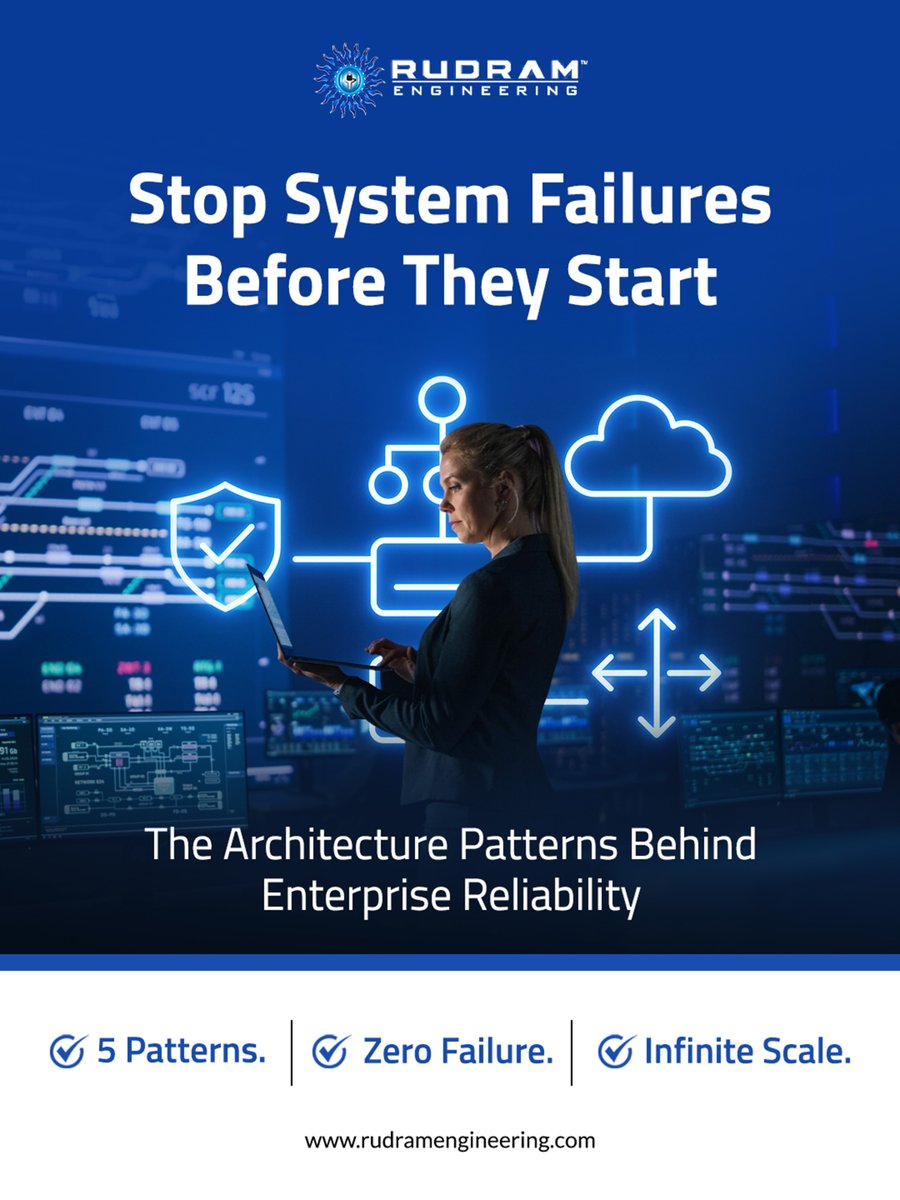 rudrameng's tweet image. Mission-critical systems can’t fail.
Our latest blog breaks down the 5 architecture patterns that keep high-stakes systems resilient — from microservices to event-driven models.
Read on our website 👇
 rudramengineering.com/top-5-scalable…
#SoftwareArchitecture #Reliability #RudramEngineering