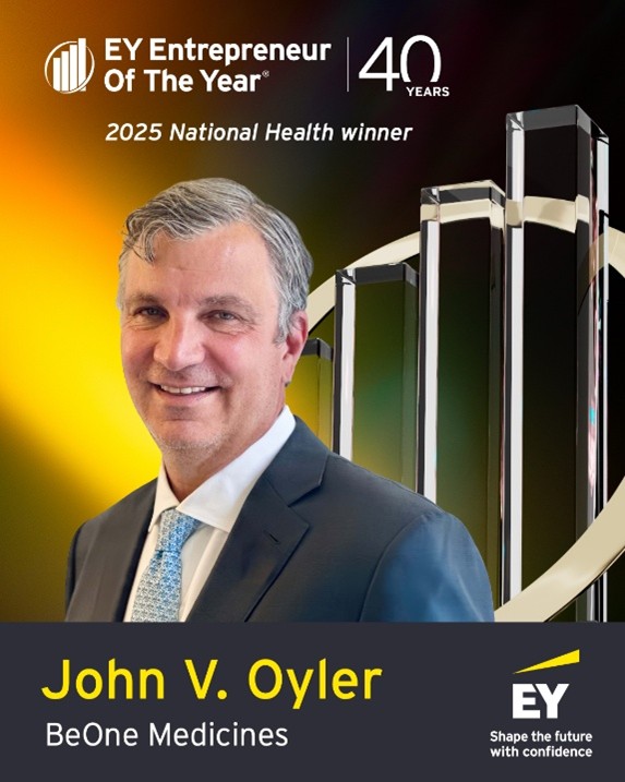 johnvoyler's tweet photo. I’m very humbled to be named the 2025 National Health winner for the Entrepreneur Of The Year® program by EY. An entrepreneur is only as strong as their team. All success – and recognition like this - comes from their ability to help bring a vision to life. Thank you to @BeOneMedicines  almost 12,000 employees and the many patients and families who have accompanied us on our journey. #EOYUS #EYSGF