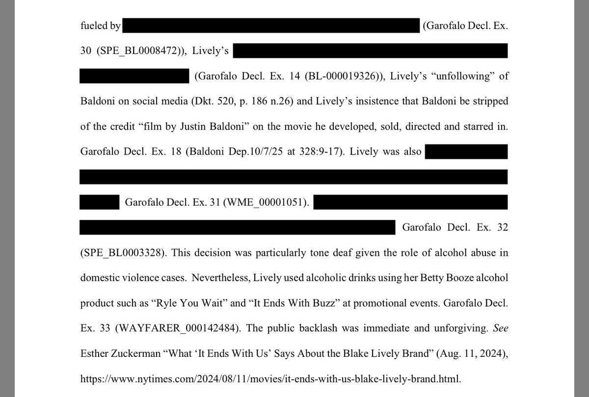 Justice4BJS's tweet image. “This decision was particularly tone deaf given the role of alcohol abuse in
domestic violence cases. Nevertheless, Lively used alcoholic drinks using her Betty Booze alcohol
product such as &quot;Ryle You Wait&quot; and &quot;It Ends With Buzz&quot;

Blake named an alcoholic drink after the ABUSER