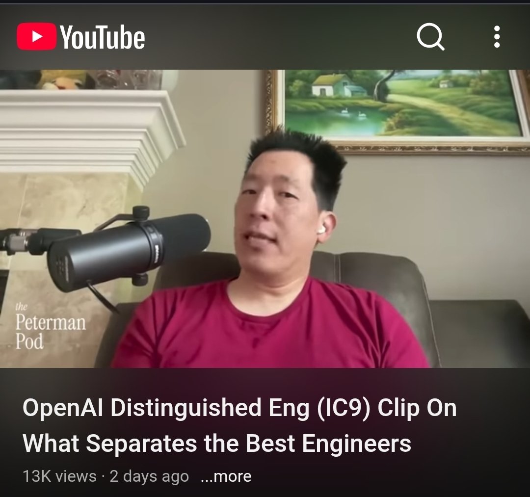 Shuklaax's tweet image. &quot;The seniority of an engineering role purely depends upon how big or how valuable of a project can you single handedly guarentee the delivery of.&quot;

The guys speaking is @philipsu, former distinguished engineer at OpenAI and Meta